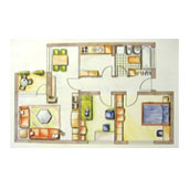 Grundriss der Wohnung